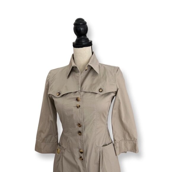 Carolina Herrera Tan tone spring jacket size 6 - Picture 2 of 9